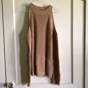 F21 Cold shoulder sweater